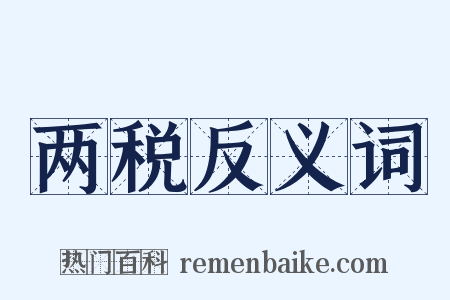两税反义词是什么意思的图片